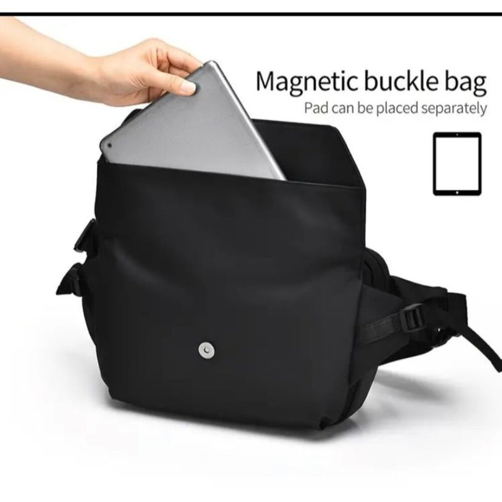 New Wexier Anti-Splash Water Texture Fabric Bag With Multiple Pockets & Magnetic - Picture 8 of 10